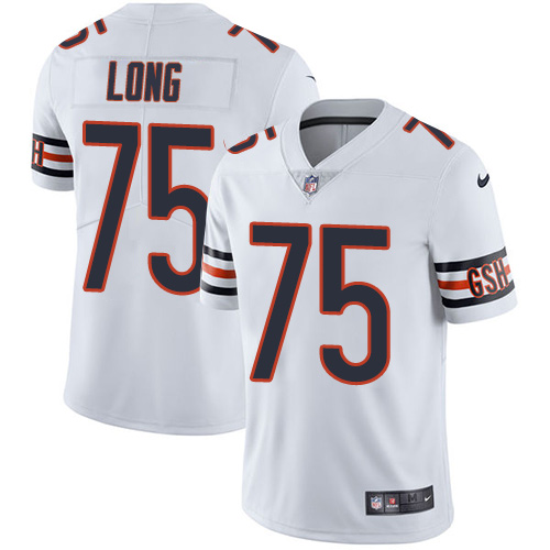 2019 men Chicago Bears #75 Long white Nike Vapor Untouchable Limited NFL Jersey->chicago bears->NFL Jersey